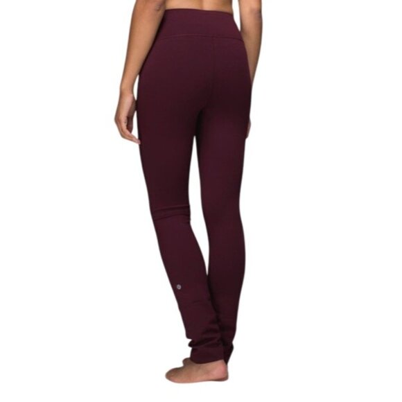 Lululemon Size 4 Skinny Will Pant *Full-On Luon Bordeaux Drama Women’s - Picture 10 of 14
